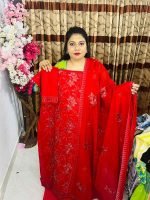 🌹🌹🌹লাক্সারি কালারফুল ভিআইপি পাকিজা প্রিমিয়াম কটন সুতি ড্রেস। 🌺